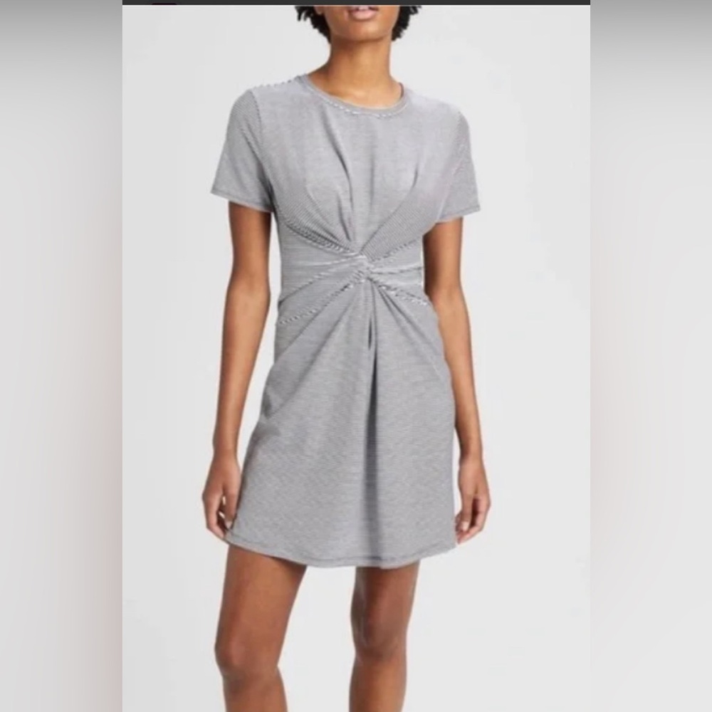 Theory KNOT TEE DRESS RUBRIC Sz M grey